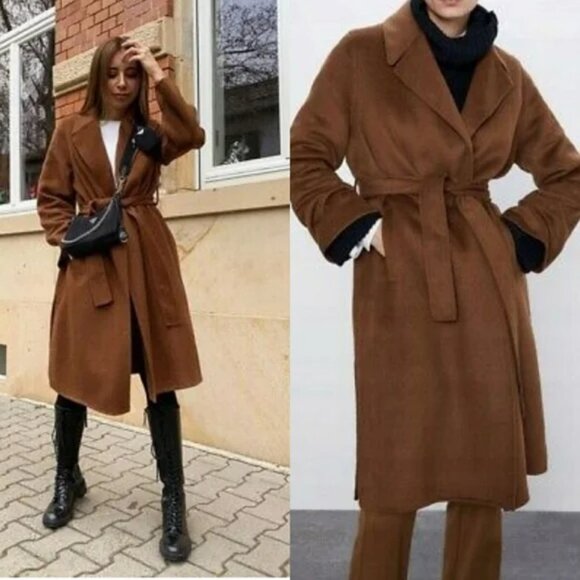 ZARA HAND MADE TRENCH COAT - Picture 1 of 8